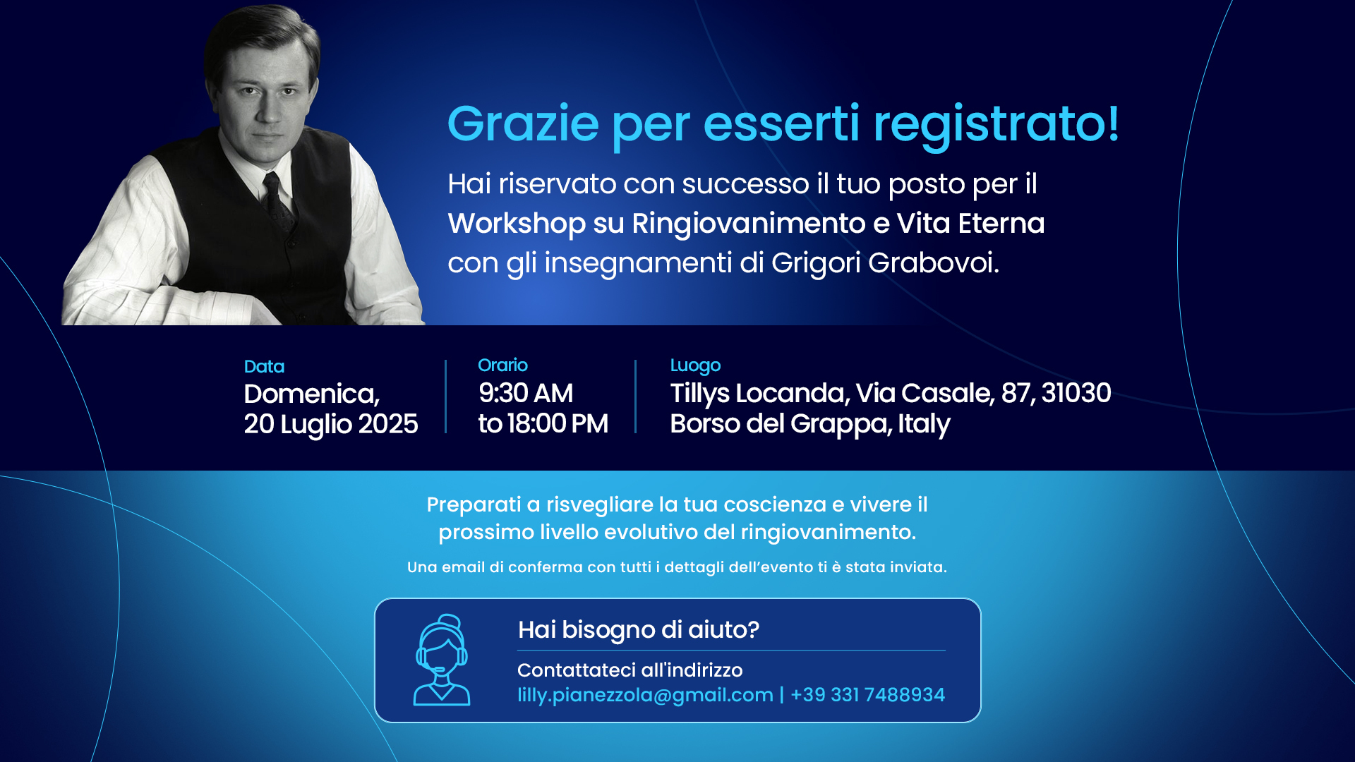 Grazie Evento di ringiovanimento e vita eterna Borsodelgrappa